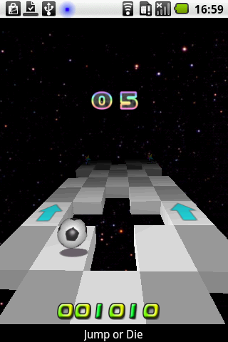 Hyperspace : マリカーのレインボーロード調のステージをサッカーボールで疾走！Androidアプリ紹介33