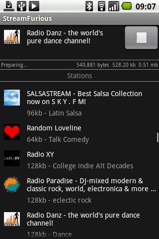 StreamFurious : ネットラジオアプリで音楽のあふれる生活はいかがです？Androidアプリ142
