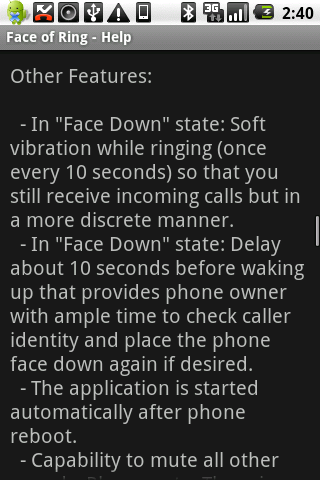 Face of Ring : Android携帯の置き方で思い通りの着信設定に！Androidアプリ309