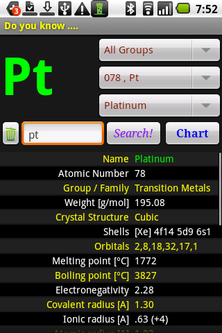 Periodic Table - PeriodicPad : とっても詳しい元素周期表アプリ！！Androidアプリ358