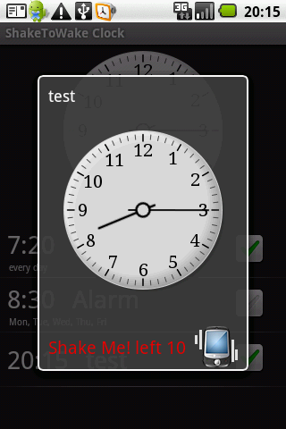 ShakeToWake Clock : 二度寝防止に最適？振らなきゃ止まらない目覚まし！Androidアプリ420