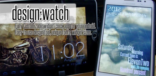 Design Watch お洒落なwidget Clock 自分だけの時計をデザインしてホーム画面をもっとお洒落に 無料androidアプリ オクトバ