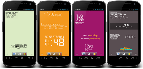 Zooper Widget 時計も天気も自由にカスタマイズして クールなタイポグラフィ風ホーム画面に 無料androidアプリ オクトバ