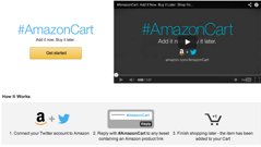 米Amazon.com、Twitterで商品をカートへ追加できるサービス「#AmazonCart」を米国と英国で開始！