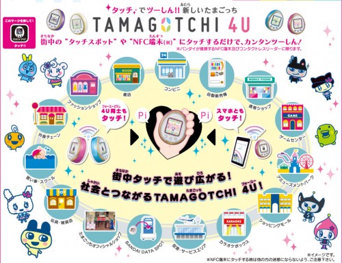 たまごっちの最新機種 Tamagotchi 4u が9月に発売 Nfc搭載で友だちと楽々通信 オクトバ