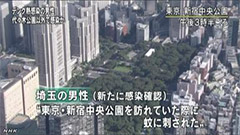 新宿中央公園でもデング熱に感染　代々木公園の外では初