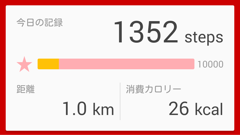 歩数計 for KitKat : アプリを起動したら後は自動的に記録されていく！シンプルだけど使いやすい歩数計アプリ！無料