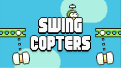 Swing Copters : 『Flappy Bird』作者の最新作！プロペラが付いたキャラを操り、障害物を避けていこう！