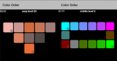 感覚を研ぎ澄ませ！色をグラデーションさせるように並べ替えるパズルゲーム : Color Order