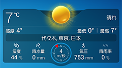 かっこいいグラフィックで天気をお知らせ！ : 無料のウィジェットを搭載した気象ライブ