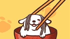 わんこそば : 犬のようなかわいいキャラに降ってくる蕎麦を取り除こう！