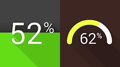 Flat Battery Live Wallpaper : マテリアルデザインがオシャレ感を演出！バッテリー残量を表示するライブ壁紙！