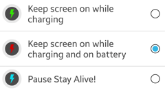 Stay Alive! Keep screen awake : 特定のアプリ利用時の画面消灯を防いでくれるアプリ