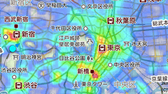 どこが混んでる？ ヤフー、地図アプリ上で混雑度を可視化した「混雑レーダー」の提供を開始