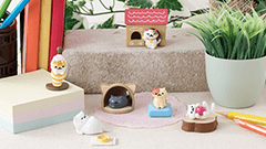 「ねこあつめ」がデスクトップフィギュアに！「ねこあつめ　つくえのうえでねこあつめ」がガシャポンで登場！
