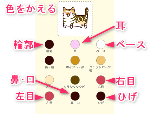 にゃんころアイコンメーカー 自分だけのにゃんこアイコンを作ろう パーツや色の組み合わせが豊富なアイコンメーカー オクトバ